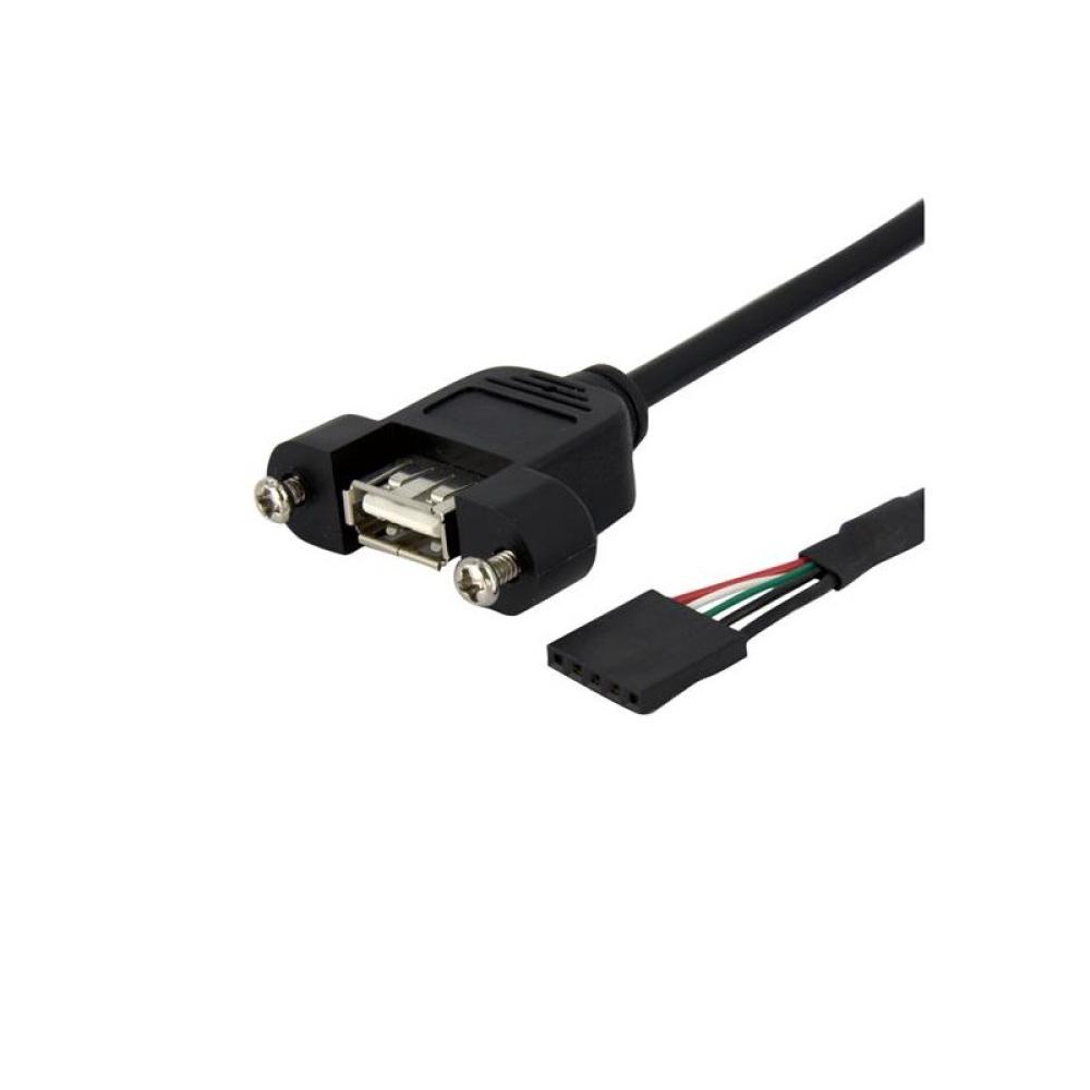 StarTech.com - Cable de 30cm USB 2.0 para Montaje en Panel Conexión a Placa Base - Hembra USB A