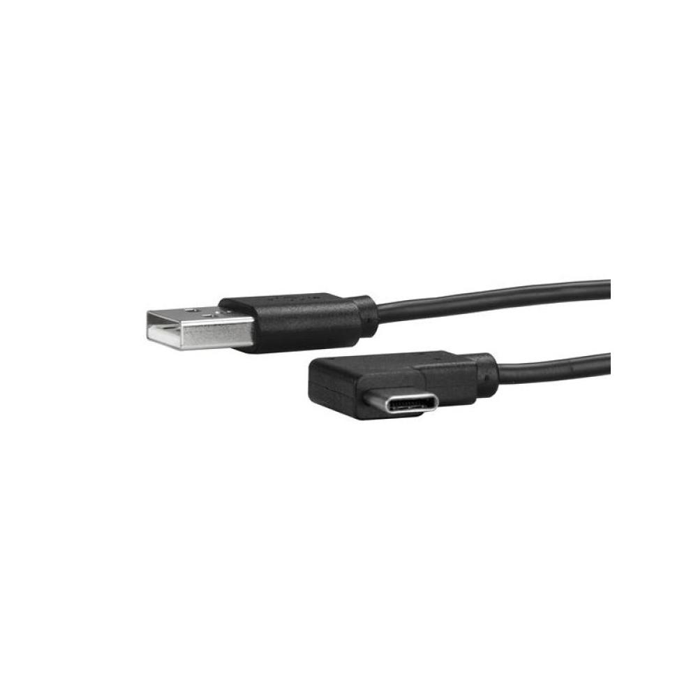 StarTech.com - Cable de Carga y Sincronización USB-A a USB-C de 1m - Cable de Datos USB-A a USB Tipo C - Cable Acodado USB Tipo