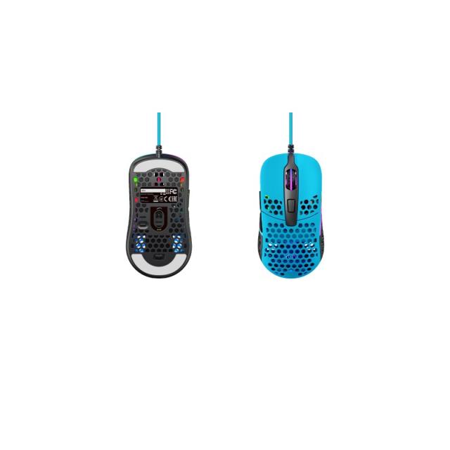 CHERRY XTRFY - M42 ratón Juego Ambidextro USB tipo A Óptico 16000 DPI - M42-RGB-BLUE