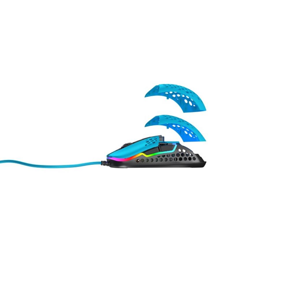 CHERRY XTRFY - M42 ratón Juego Ambidextro USB tipo A Óptico 16000 DPI - M42-RGB-BLUE