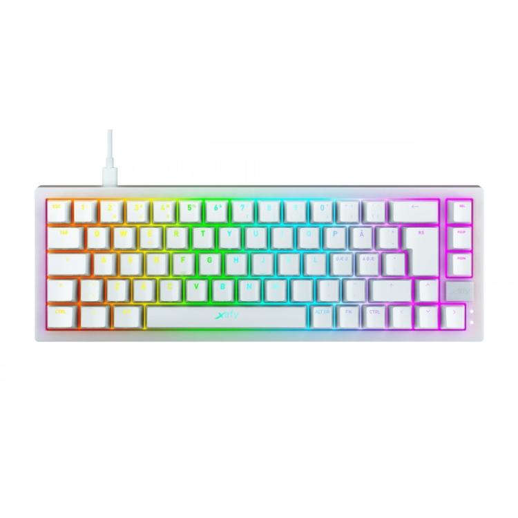 CHERRY XTRFY - K5 COMPACT RGB teclado Juego USB QWERTY Español Negro, Blanco