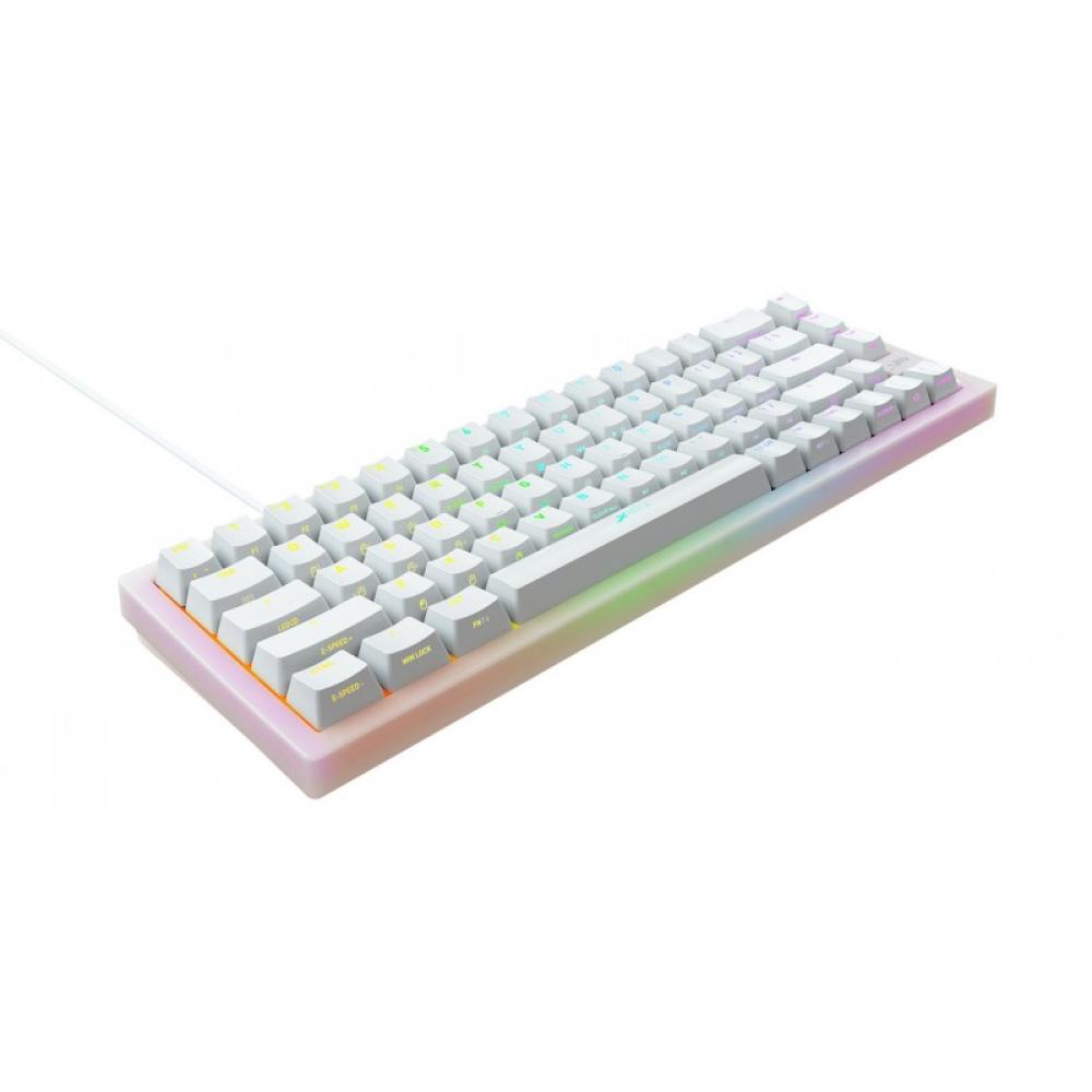 CHERRY XTRFY - K5 COMPACT RGB teclado Juego USB QWERTY Español Negro, Blanco