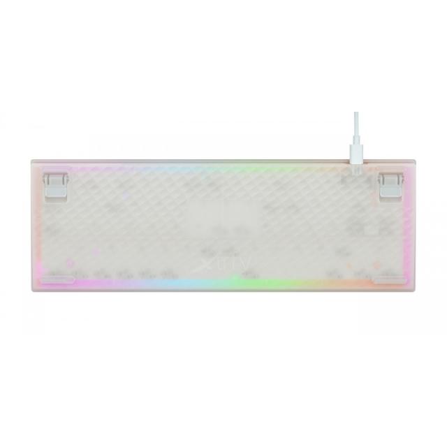 CHERRY XTRFY - K5 COMPACT RGB teclado Juego USB QWERTY Español Negro, Blanco