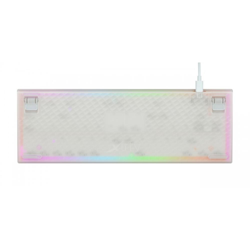 CHERRY XTRFY - K5 COMPACT RGB teclado Juego USB QWERTY Español Negro, Blanco