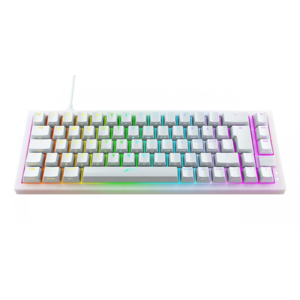 CHERRY XTRFY - K5 COMPACT RGB teclado Juego USB QWERTY Español Negro, Blanco