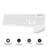 SUBBLIM - Teclado Ergonómico y ratón Combo Business Slim Silencioso Inalámbrico 2.4G Blanco