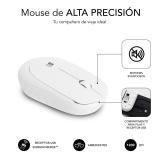 SUBBLIM - Teclado Ergonómico y ratón Combo Business Slim Silencioso Inalámbrico 2.4G Blanco