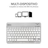 SUBBLIM - Teclado Bluetooth Smart BT Keyboard Silver