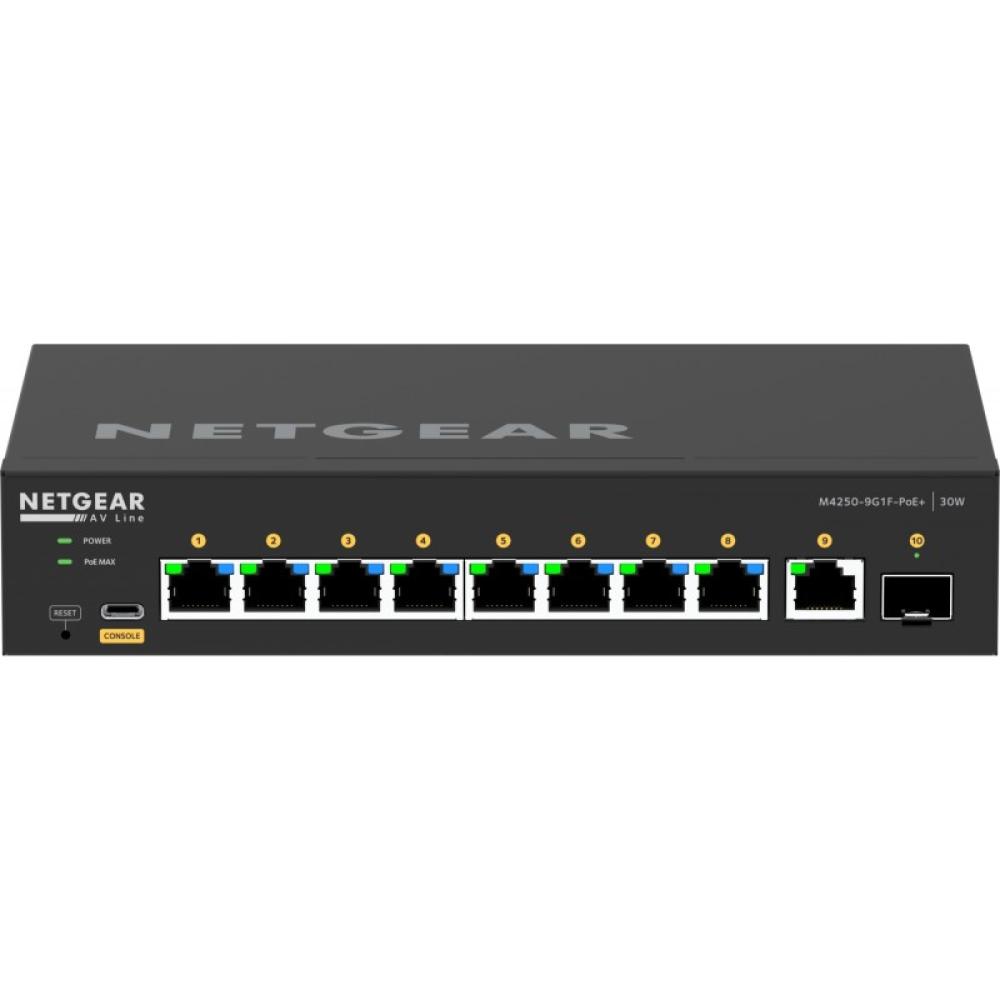 NETGEAR - GSM4210PD-100EUS switch Gestionado L2/L3 Gigabit Ethernet (10/100/1000) Energía sobre Ethernet (PoE) Negro