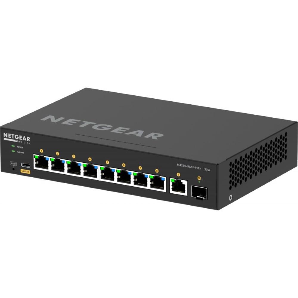 NETGEAR - GSM4210PD-100EUS switch Gestionado L2/L3 Gigabit Ethernet (10/100/1000) Energía sobre Ethernet (PoE) Negro