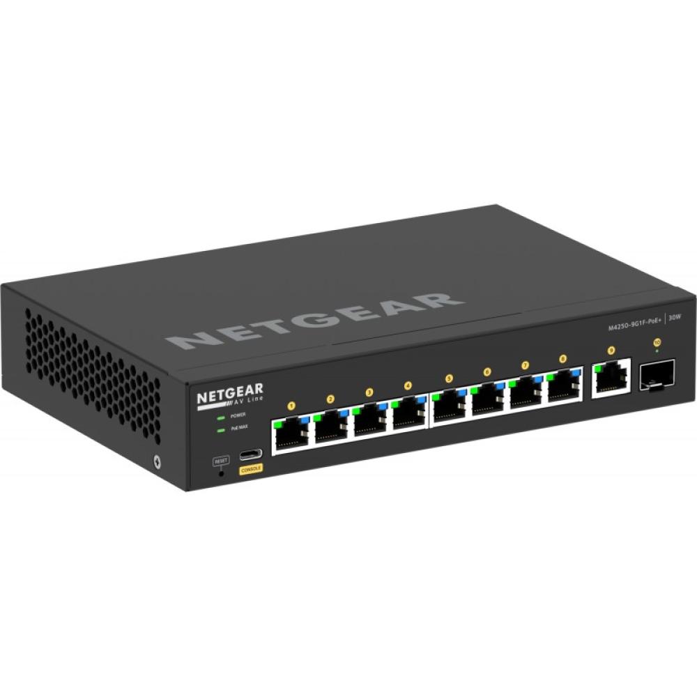 NETGEAR - GSM4210PD-100EUS switch Gestionado L2/L3 Gigabit Ethernet (10/100/1000) Energía sobre Ethernet (PoE) Negro