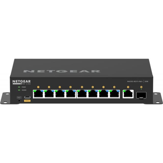 NETGEAR - GSM4210PD-100EUS switch Gestionado L2/L3 Gigabit Ethernet (10/100/1000) Energía sobre Ethernet (PoE) Negro