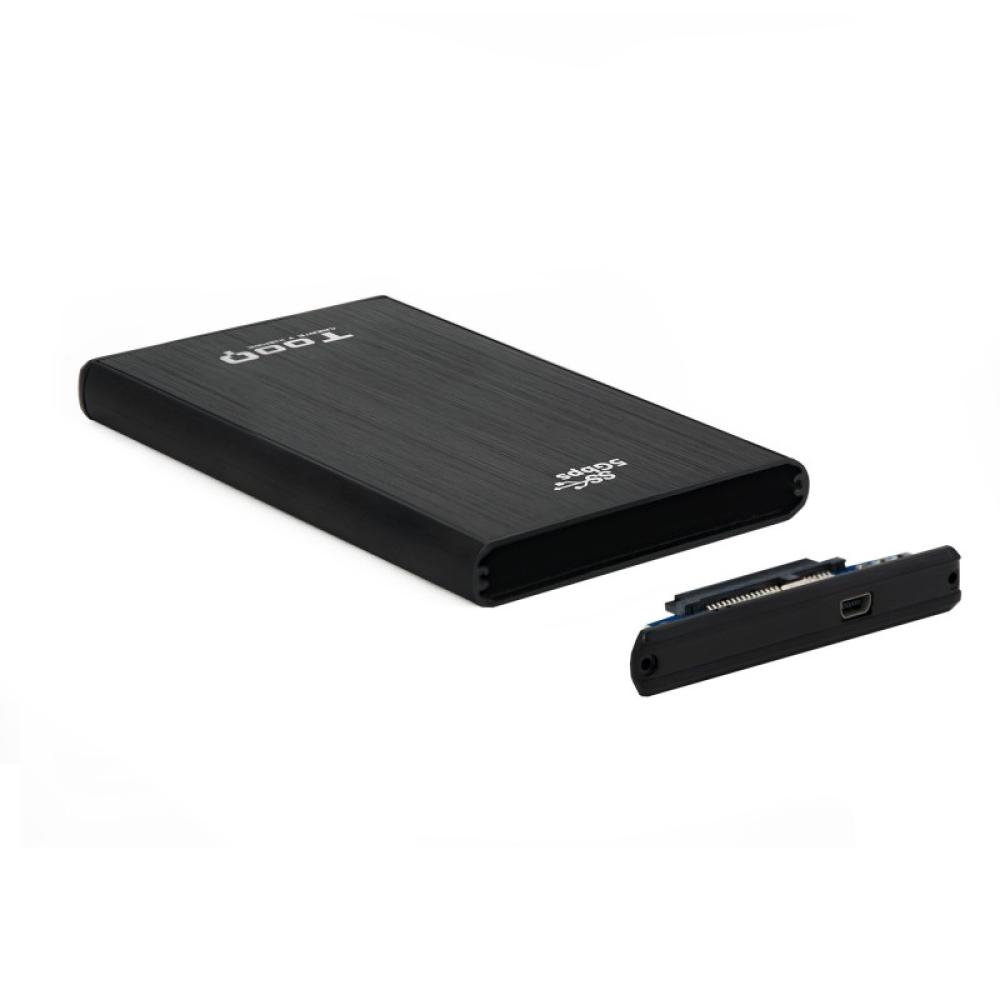 TooQ - TQE-2522B caja para disco duro externo Caja de disco duro (HDD) Negro 2.5"