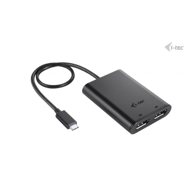 i-tec - USB-C Dual 4K/60Hz (single 8K/30Hz) DP Video Adapter