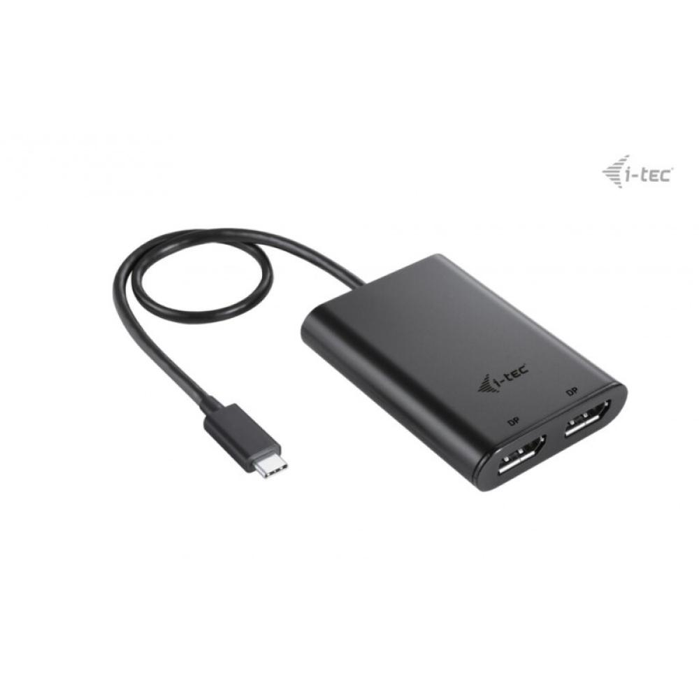 i-tec - USB-C Dual 4K/60Hz (single 8K/30Hz) DP Video Adapter