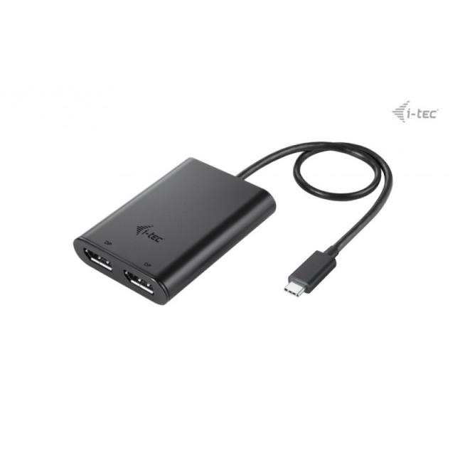 i-tec - USB-C Dual 4K/60Hz (single 8K/30Hz) DP Video Adapter