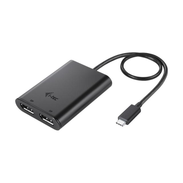 i-tec - USB-C Dual 4K/60Hz (single 8K/30Hz) DP Video Adapter