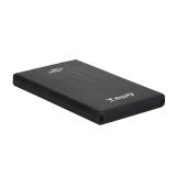 TooQ - TQE-2522B caja para disco duro externo Caja de disco duro (HDD) Negro 2.5"