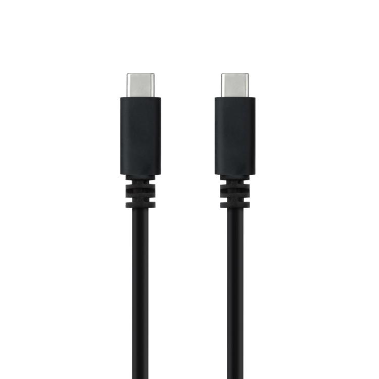 Nanocable - Cable USB 2.0 3A, tipo USB-C/M-USB-C/M, Negro, 1.5 m