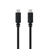 Nanocable - Cable USB 2.0 3A, tipo USB-C/M-USB-C/M, Negro, 1.5 m