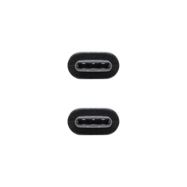 Nanocable - Cable USB 2.0 3A, tipo USB-C/M-USB-C/M, Negro, 1.5 m
