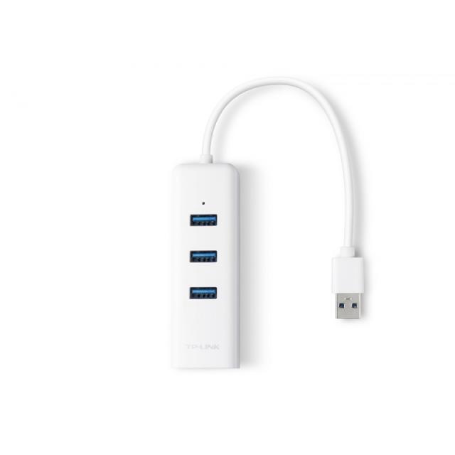 TP-Link - UE330 base para portátil y replicador de puertos Alámbrico USB 3.2 Gen 1 (3.1 Gen 1) Type-A Blanco