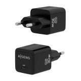 AISENS - Cargador Gan 30W, 1xUSB-C PD3.0 QD4.0, Negro - ASCH-30W1P036-BK