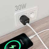 AISENS - Cargador Gan 30W, 1xUSB-C PD3.0 QD4.0, Negro - ASCH-30W1P036-BK