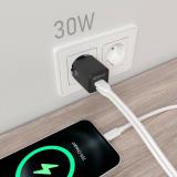 AISENS - Cargador Gan 30W, 1xUSB-C PD3.0 QC4.0, 1xUSB-A QC3.0, Negro - ASCH-30W2P038-BK