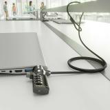 AISENS - Cable de seguridad con cerradura de combinación para Ordenador, Monitor, Portátil 1.5m - ASLK-D40N03-BK