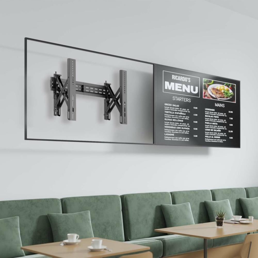 AISENS - Soporte para Videowall Nivelable y Función Pop-Out para Tv 70Kg de 37-70, Negro - VW70LPOX-257