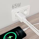 AISENS - Cargador Gan 65W, 2xUSB-C PD3.0 QC4.0, 1xUSB-A QC3.0, Blanco - ASCH-65W3P041-W