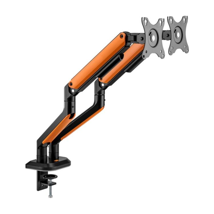 AISENS - Soporte de Mesa RGB Gaming contrapeso giratorio e inclinable para Monitor/TV 9Kg (3 Pivotes, 2 Brazos) de - DT32TSR-251