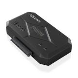 AISENS - Estación de Docking SATA 2.5/3.5, M.2 NVMe a USB 3.0/3.1 Gen1, Clone, Negro