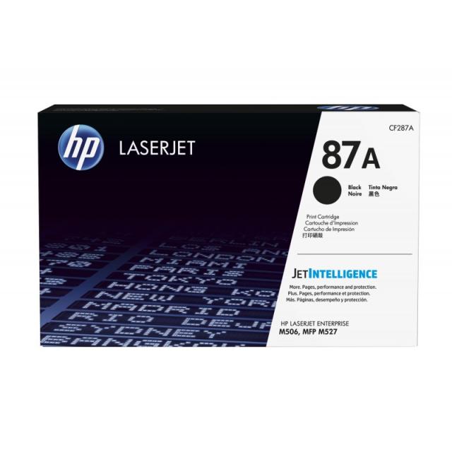 HP - Cartucho de tóner original LaserJet 87A negro