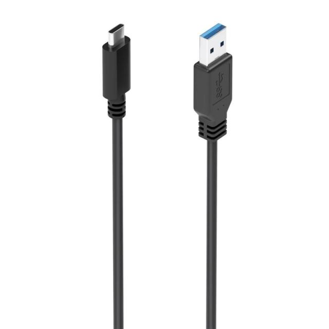 AISENS - Cable USB 3.1 Gen2 10Gbps 3A, Tipo USB-C/M-A/M, Negro, 2.0m