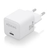 AISENS - Cargador Gan 30W, 1xUSB-C PD3.0 QD4.0, Blanco