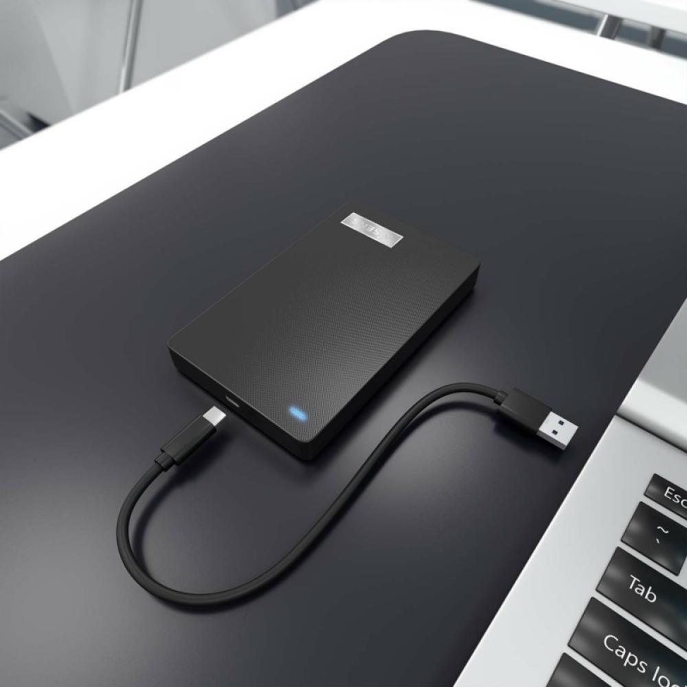 AISENS - Caja Externa 2,5? 9.5mm SATA a USB-C USB3.1 Gen1, Negra
