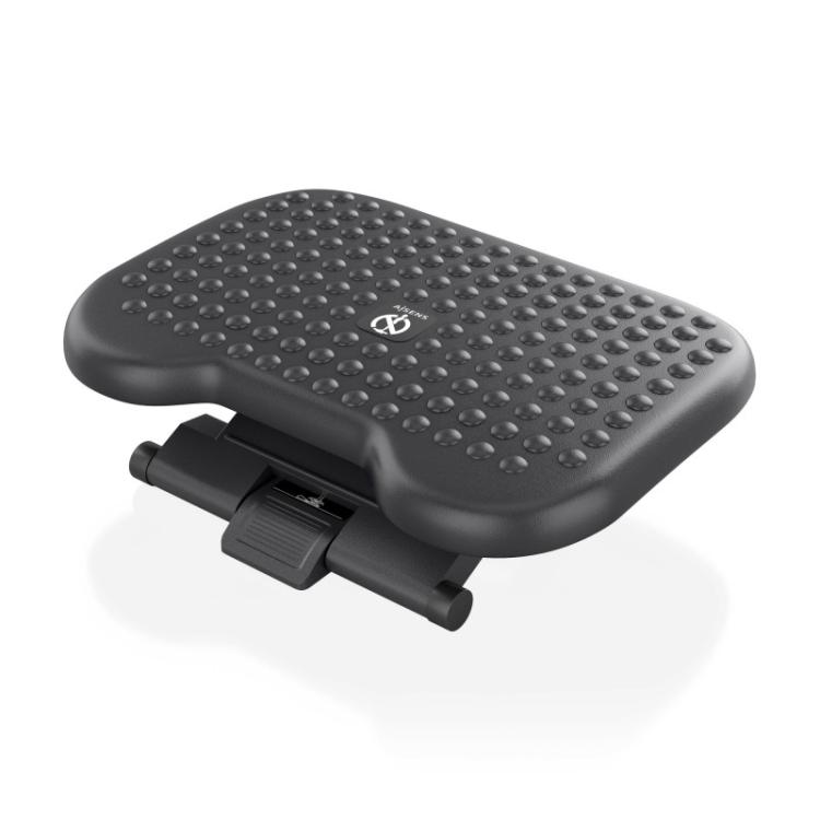 AISENS - Reposapiés inclinable y altura ajustable, Negro