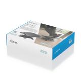 AISENS - Reposapiés inclinable y altura ajustable, Negro