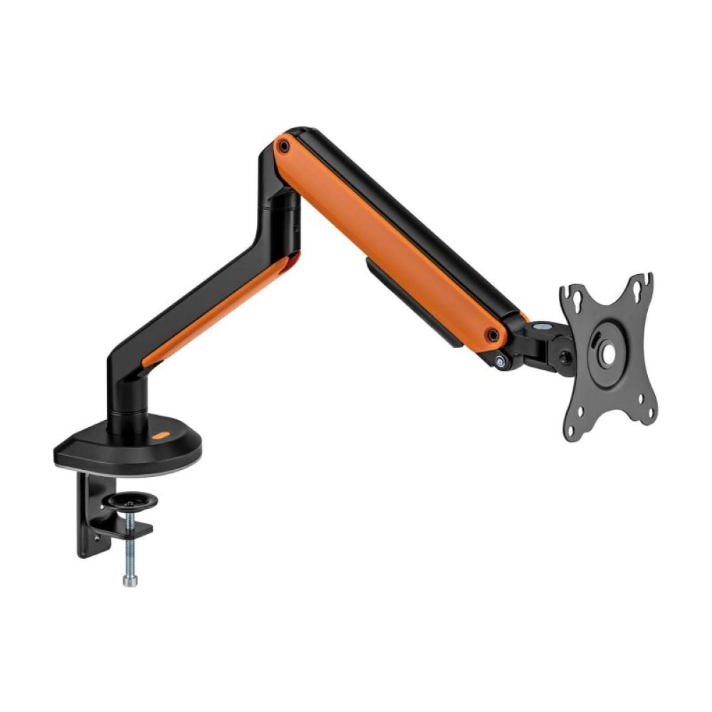 AISENS - Soporte de Mesa RGB Gaming contrapeso giratorio e inclinable para Monitor/TV 9Kg (3 Pivotes, 1 Brazo) de 17-32, Negro-N