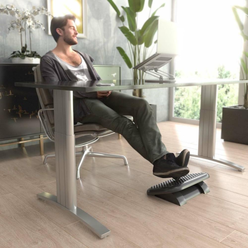 AISENS - Reposapiés inclinable, Negro