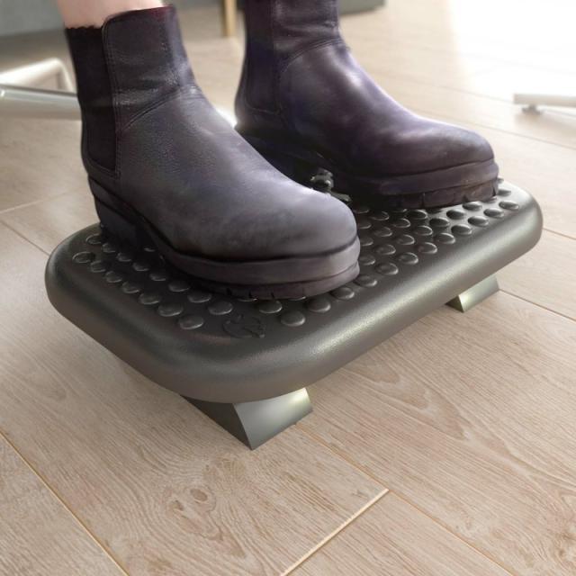 AISENS - Reposapiés inclinable, Negro