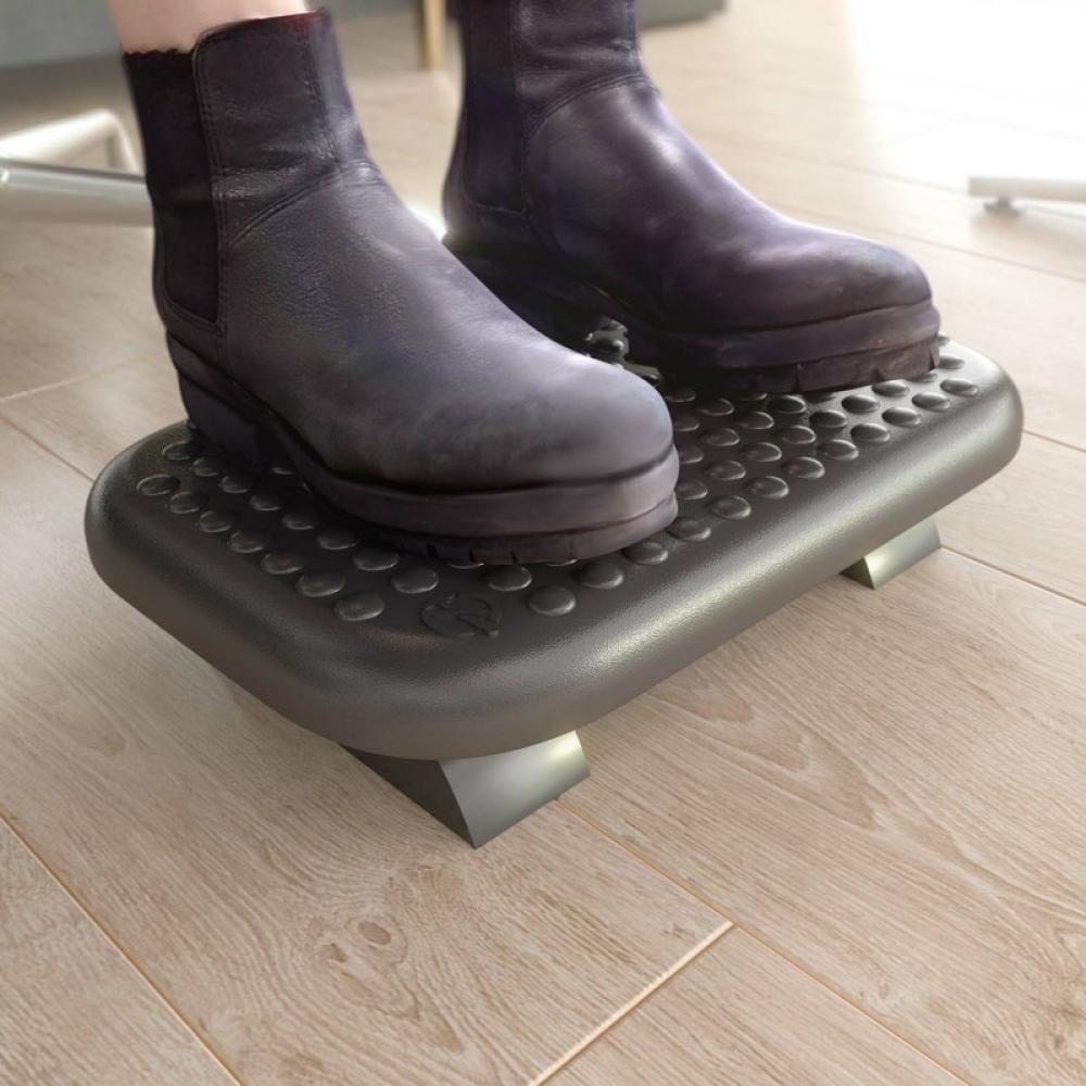 AISENS - Reposapiés inclinable, Negro