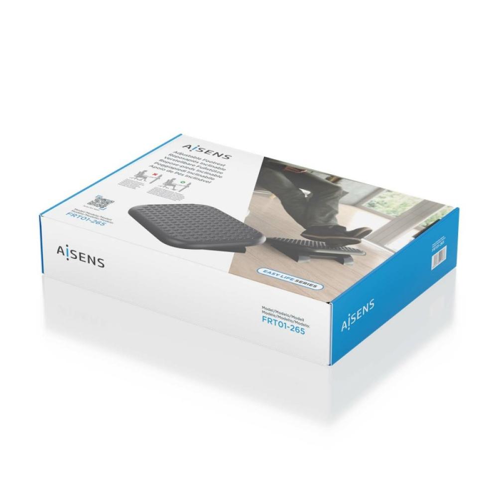 AISENS - Reposapiés inclinable, Negro