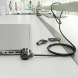 AISENS - Cable de seguridad con cerradura de llave para ordenador, monitor, portátil 1.5m