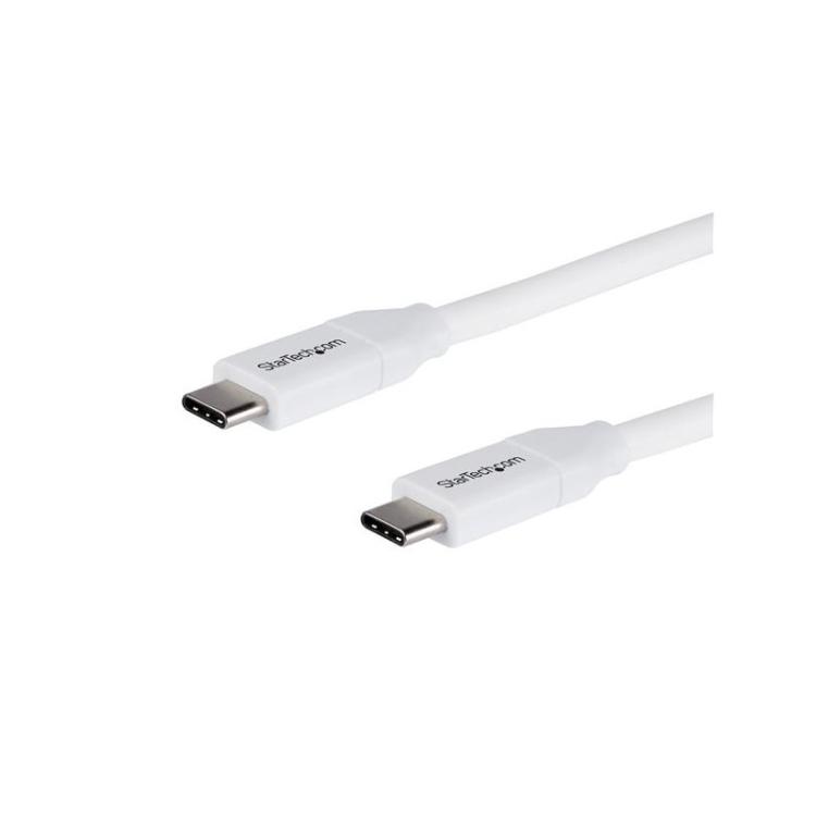 StarTech.com - Cable de 2m USB-C a USB-C con capacidad para Entrega de Alimentación de 5A - USB TipoC - Cable de Carga USBC - Bl