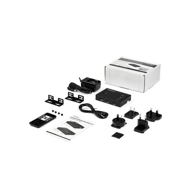 StarTech.com - Switch Conmutador de Vídeo HDMI de 4 Puertos - 3x HDMI y 1x DisplayPort - 4K 60Hz