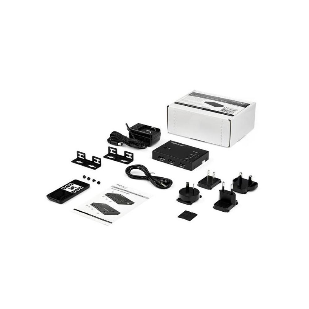 StarTech.com - Switch Conmutador de Vídeo HDMI de 4 Puertos - 3x HDMI y 1x DisplayPort - 4K 60Hz