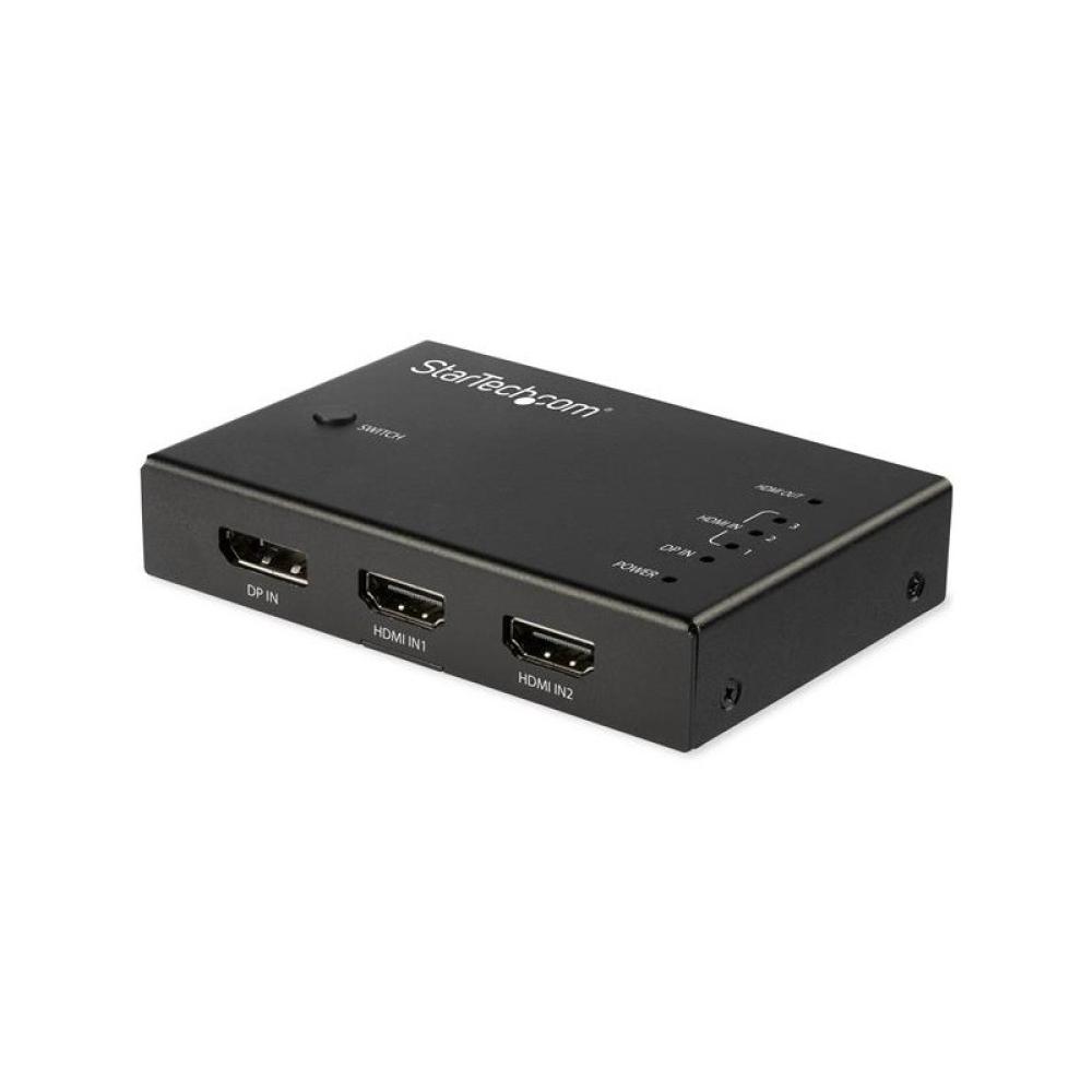 StarTech.com - Switch Conmutador de Vídeo HDMI de 4 Puertos - 3x HDMI y 1x DisplayPort - 4K 60Hz